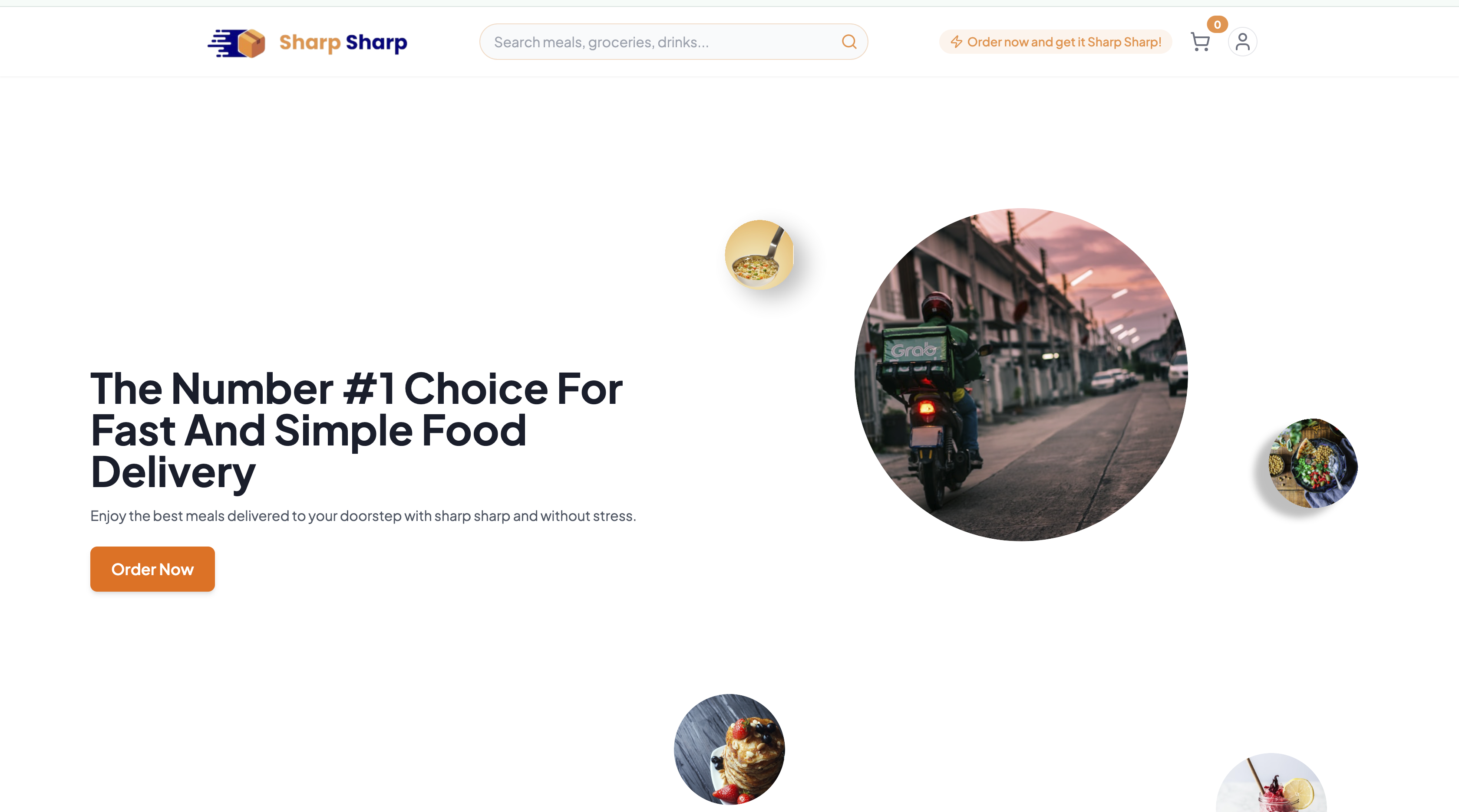 Food Delivery Application interface